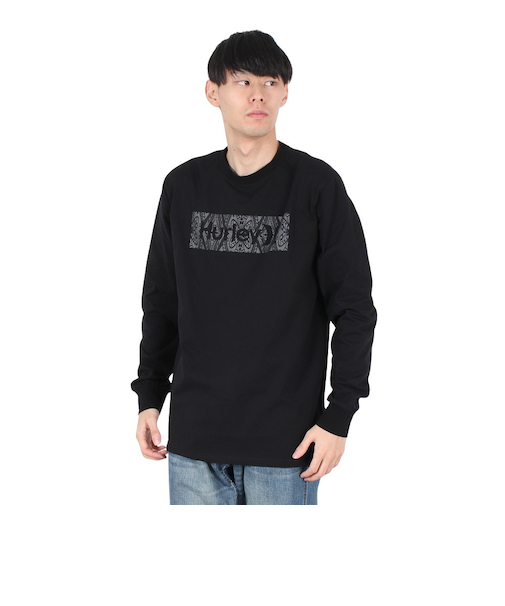 ハーレー（HURLEY）VORTEX ボックス ロゴ ロングスリーブTシャツ 24XBMCLS027-BLK