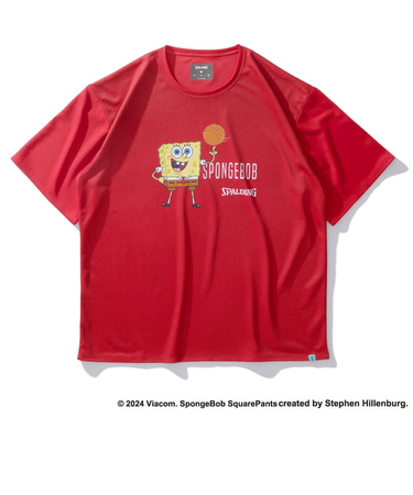 スポルディング（SPALDING）バスケットボールウェア Tシャツ スポンジ･ボブスピニング SMT24146SCR