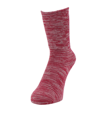 クー（Coo.）温感 テーパー クルー丈 ソックス 895Q4GSA0106 RED 22センチ 赤 保温 裏起毛