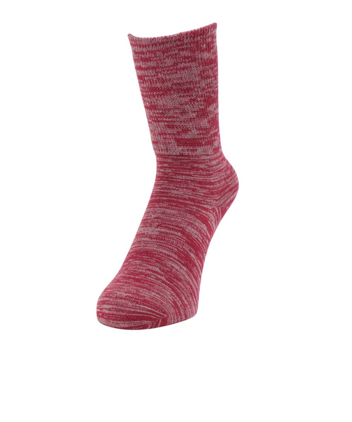 クー（Coo.）温感 テーパー クルー丈 ソックス 895Q4GSA0106 RED 22センチ 赤 保温 裏起毛