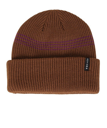 ビーニー ニット帽 AT24 MINI STRIPE BROWN