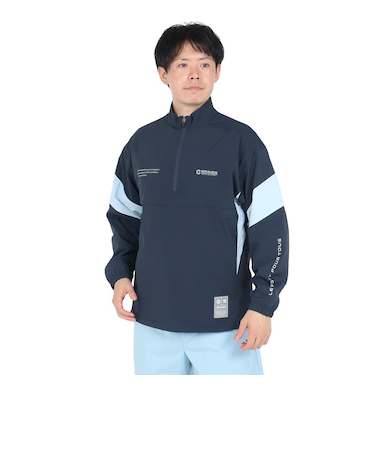 絶耐撥水 ヒートクロス マジックサーモ BSMESH ハーフジップ ジャケット WB4F0049-TR854-GRSD NVY