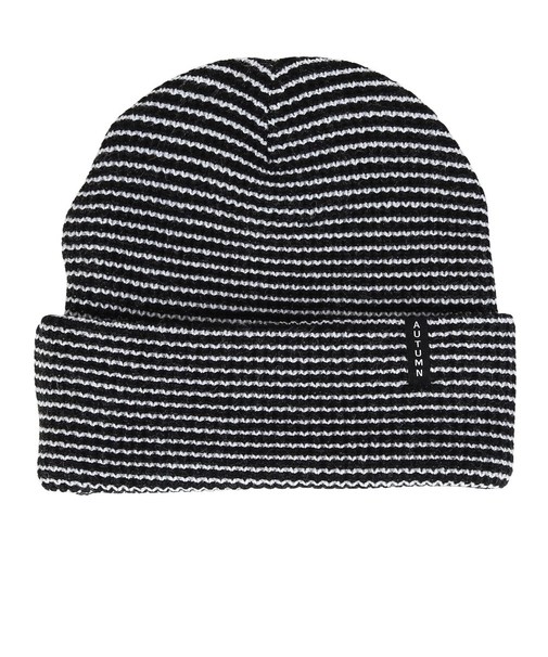 ビーニー ニット帽 AT24 STRIPE BLACK