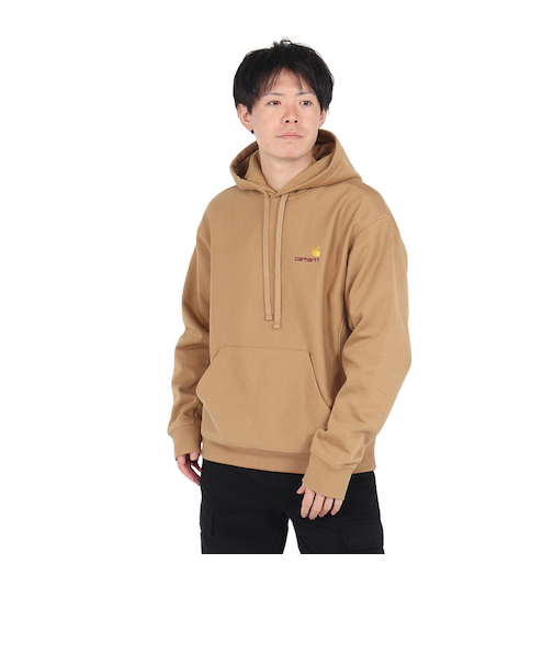 カーハート（CARHARTT）フーデッド アメリカン スクリプト スウェットシャツ I0282792FSXX24FW
