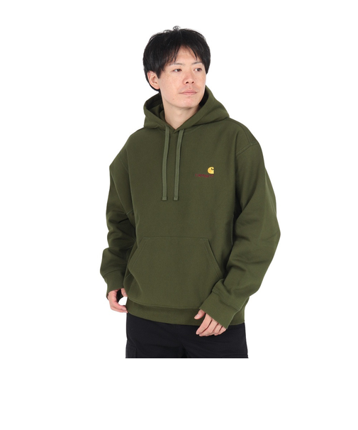 カーハート（CARHARTT）フーデッド アメリカン スクリプト スウェットシャツ I0282792BRXX24FW