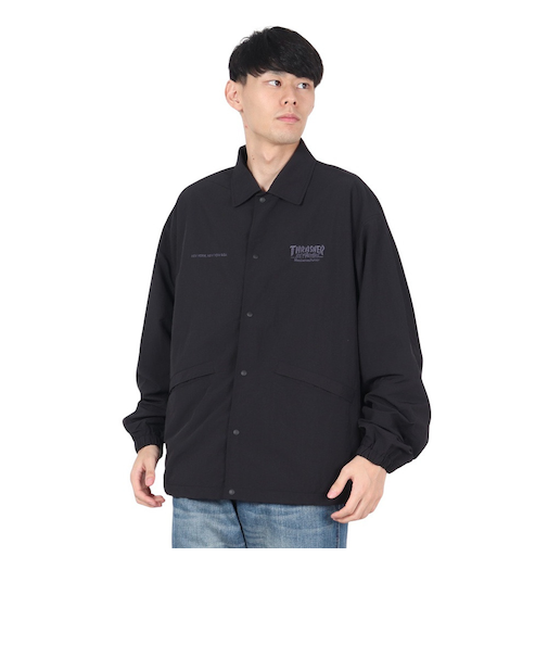 マンハッタンポーテージ（ManhattanPortage）コーチ ジャケット THRASHER 24FW-MP-M589 BLACK