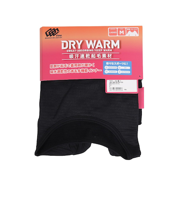 クー(Coo.)DRY WARM グリッド クルーネック長袖シャツ 892CO4GC0135 BLK 黒 S-LLサイズ 吸汗 速乾