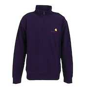 カーハート(CARHARTT)ハーフジップ アメリカンスクリプト スウェットシャツ I0270142BZXX24FW
