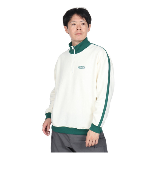 スタンド ハール ジップ スウェットシャツ SL24FWM-APP007OWHT