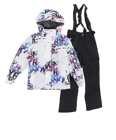 ジョイライド（JOYRIDE）ボーイズ スキーウエア スーツ 上下セット JOB-3312-WHT