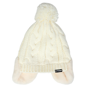 耳付き ポンポン ニット帽 ST24FB0050 OWHT