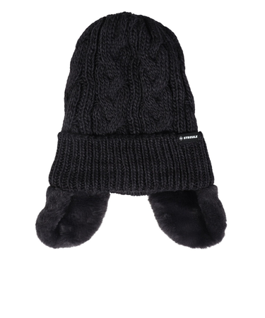 耳付き ニット帽 ST24FB0049 BLK