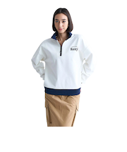 ロキシー（ROXY）速乾 UVカット ハーフジップ スウェット KEEP IT REAL STAND 24FWRZP244038WHT