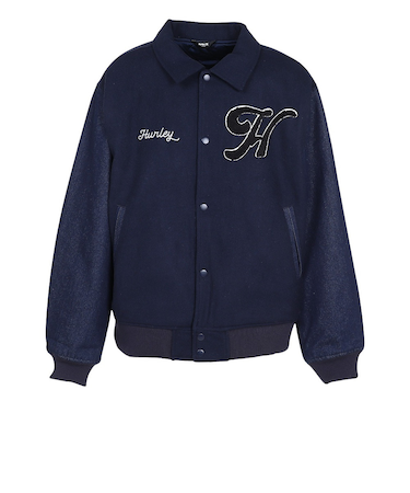 ハーレー（HURLEY）デニム ヴァーシティー ジャケット MCJK242016-NVY
