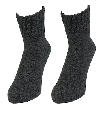 パイル 裏起毛 ショート丈ソックス 2足組 96G58601G