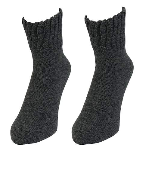 パイル 裏起毛 ショート丈ソックス 2足組 96G58601G