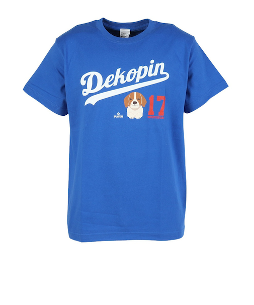 大谷翔平 デコピン ロゴ Tシャツ ドジャース SHOHEI OHTANI Dekopin ブルー