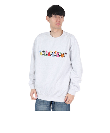 エクストララージ（XLARGE）ODD MOTIFS クルーネック スウェットシャツ 101244012002-ASH