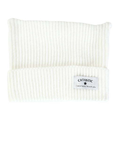 ねこみみ ニット帽 アイボリー 88001 白