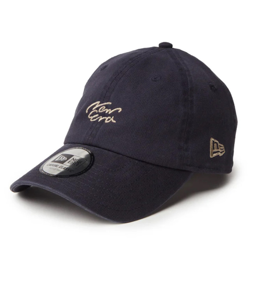 ネイビーお帽子 ニューエラ（NEW ERA）カジュアルクラシック Handwritten ロゴ