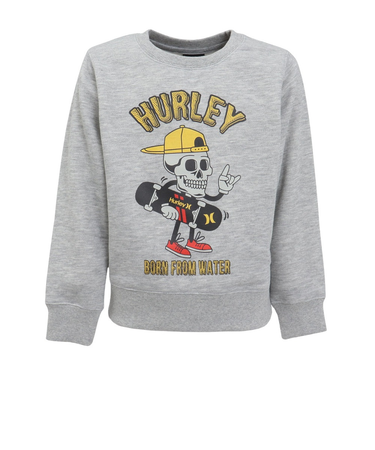 ハーレー（HURLEY）ジュニア オーバーサイズド スカル ヘッド スウェット クルー BCFL242004-AGHT