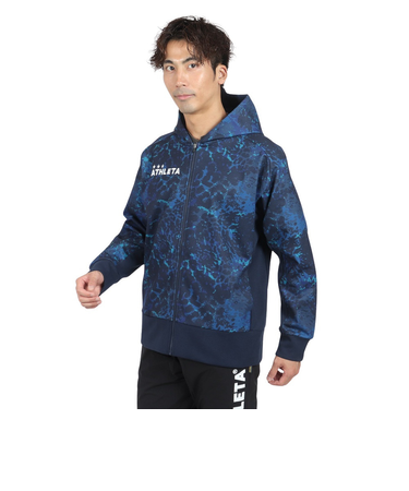 アスレタ（ATHLETA）サッカー フットサルウェア 防風スウェット ジップパーカー 3389 NVY