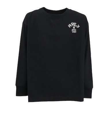 ハーレー（HURLEY）ジュニア オーバーサイズド ピザ ロングスリーブ Tシャツ BCLS242003-BLK