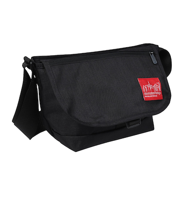 マンハッタンポーテージ（ManhattanPortage）ナイロン メッセンジャーバッグ JR フラップ ジッパーポケット MP1605JRFZP BLACK