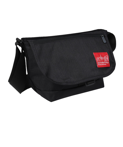 マンハッタンポーテージ（ManhattanPortage）ナイロン メッセンジャーバッグ JR フラップ ジッパーポケット MP1605JRFZP BLACK