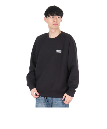 リーフ（REEF）アクティブ ニット クルーネック トレーナー RFSWM2404-BLK