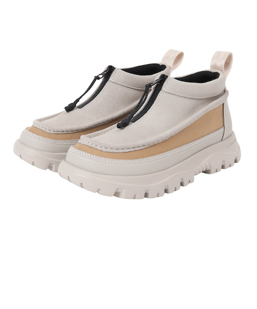 カジュアルシューズ ジップ モカシン ブーティー EX SK-290 Greige 00S