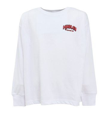 ハーレー(HURLEY)ボーイズ オーバーサイズド ビッグ ウェイブ ロングスリーブ Tシャツ BCLS242002-WHT