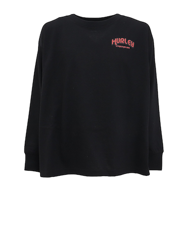 ハーレー（HURLEY）ボーイズ オーバーサイズド ビッグ ウェイブ ロングスリーブ Tシャツ BCLS242002-BLK
