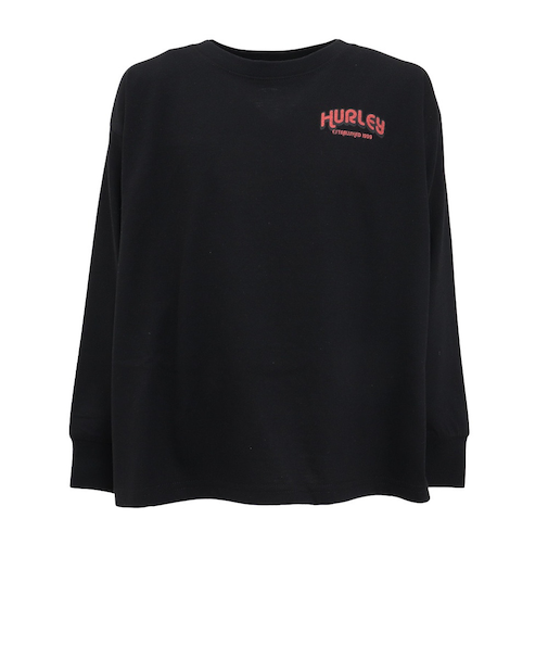 ハーレー（HURLEY）ボーイズ オーバーサイズド ビッグ ウェイブ ロングスリーブ Tシャツ BCLS242002-BLK