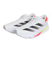 アディダス（adidas）ランニングシューズ アディゼロ SL2 ホワイト レッド JR0738 スニーカー ジョギング 軽量 通気性 リサイクル