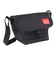 マンハッタンポーテージ（ManhattanPortage）ナイロン メッセンジャーバッグ フラップ ジッパーポケット MP1603FZP BLACK