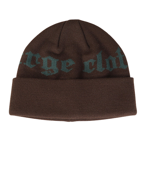 エクストララージ（XLARGE）OLD ENGLISH ロゴ CUFF ビーニー 101244051007-BROWN