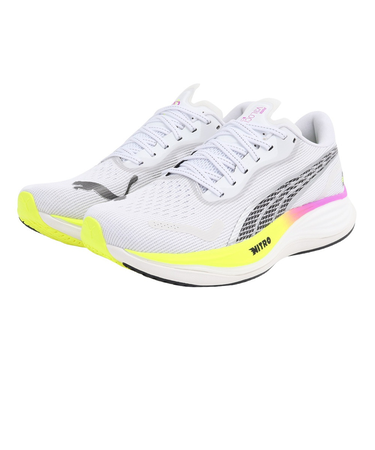プーマ（PUMA）ランニングシューズ ヴェロシティニトロ3 EG ホワイト 31190201 スニーカー トレーニング マラソン クッション 軽量 反発力