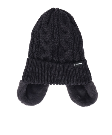 キッズ 耳つきニット帽 ST24FB0051 BLK
