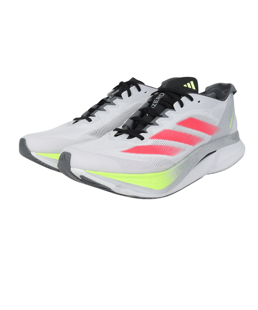 アディダス（adidas）ランニングシューズ アディゼロボストン12 M グレー JI4472 スニーカー トレーニング 部活 マラソン クッション 軽量