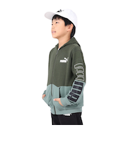 プーマ(PUMA)ジャージ ボーイズ POWER カラーブロック フーデッド 678571 31 GRN