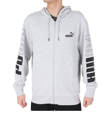 プーマ（PUMA）パーカー POWER カラーブロック フーデッド ジャケット 678487 04 LGRY