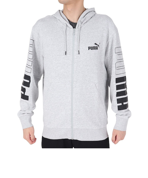 プーマ（PUMA）パーカー POWER カラーブロック フーデッド ジャケット 678487 04 LGRY