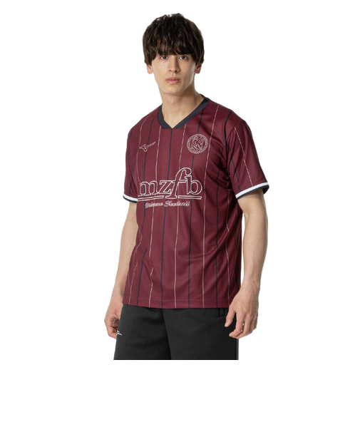 ミズノ（MIZUNO）サッカーウェア フットボール ストライプTシャツ P2MABX7463