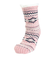 ルームソックス 裏ボア フェアアイル柄 クルー丈 4275-14M PNK ピンク 23cm