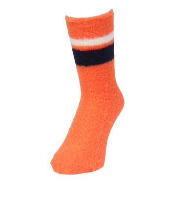 ルームソックス WARM HOME クルー丈 モヘヤ風 3FR06W ORG 25?