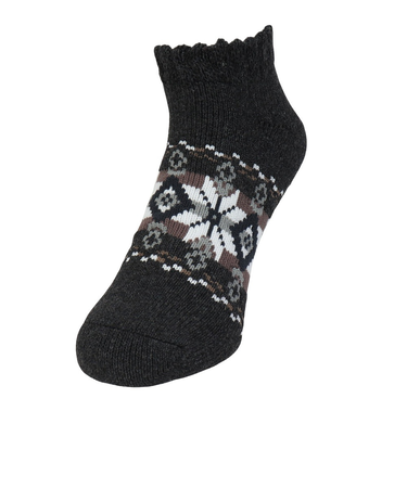 ルームソックス WARM HOME ショート丈 3FR01W DGR チャコールグレー 25cm