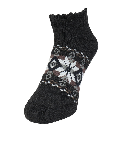 ルームソックス WARM HOME ショート丈 3FR01W DGR チャコールグレー 25cm