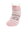 ルームソックス 裏ボア フェアアイル柄 ショート丈 4275-13M PNK ピンク 23cm