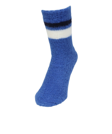 ルームソックス WARM HOME クルー丈 モヘヤ風 3FR06W SAX 25?